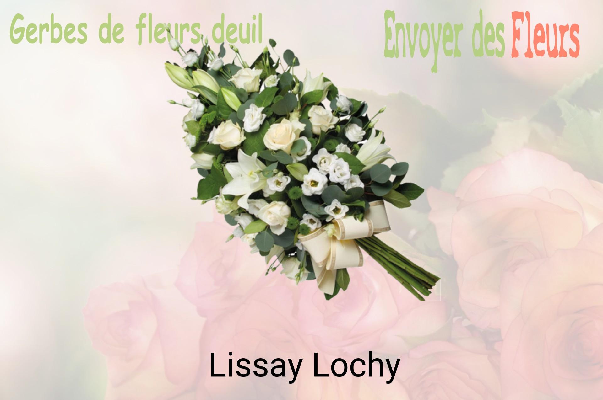 Gerbe de fleurs de deuil livrée à Lissay-Lochy